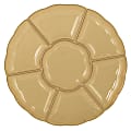 Amscan Scalloped Sectional Chip 'N Dip Trays, 16", Gold, Pack Of 3 Trays 1 thumbnail image