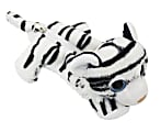 Office Depot® Brand Plush Animal Pencil Pouch, 4" x 11", Black/White Tiger 1 thumbnail image