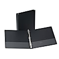 Samsill® Suede Embossed Value Ring 3-Ring Binder, 1/2" Round Rings, 46% Recycled, Black