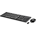 HP Wireless Keyboard and Mouse - USB Wireless RF Keyboard - English - Black - USB Wireless RF Mouse - Laser - 1000 dpi - Scroll Wheel - QWERTY - Black (PC) 1 thumbnail image