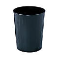 Safco® Round Wastebasket, 5 7/8 Gallons, Black