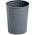 Safco® Round Wastebasket, 5 7/8 Gallons, Charcoal