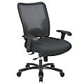 Office Star™ Big And Tall Fabric/Air Grid® Mesh Back High-Back Chair, Black