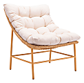 Zuo Modern Merilyn Aluminum And Polyethylene Accent Chair, Beige/Natural 1 thumbnail image