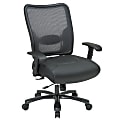 Office Star™ Big & Tall Bonded Leather/Air Grid® Mesh Back High-Back Chair, Black 1 thumbnail image