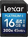 Lexar® Platinum II Secure Digital High Capacity (SDHC™) Class 10 Memory Card, 16GB