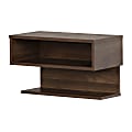 South Shore Sazena Floating Nightstand, 13-1/4”H x 22-1/4”W x 11-3/4”D, Natural Walnut 1 thumbnail image