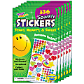 Trend Sticker Pads, Sparkly Stars, Hearts & Smiles, 336 Stickers Per Pad, Pack Of 6 Pads