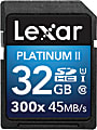 Lexar® Platinum II Secure Digital High Capacity (SDHC™) Class 10 Memory Card, 32GB