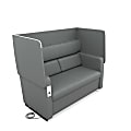 OFM Morph Series Soft Seating Sofa, Slate Gray/Chrome 1 thumbnail image