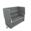 OFM Morph Series Soft Seating Sofa, Slate Gray/Chrome