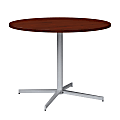 Bush Business Furniture 42-inch Round Conference Table with Metal Base, Hansen Cherry/Cool Gray Metallic, Standard Delivery 1 thumbnail image