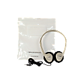 Califone® CA-2 Individual Storage Stereo On-Ear Headphones, Beige, CIICA2