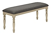 Monarch Specialties Avis Bench, 20-1/4”H x 47-1/2”L x 16”D, Gray 1 thumbnail image
