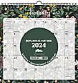 2024 Willow Creek Press Spiral Art Monthly Wall Calendar, 12" x 12", Botanical Nature, January to December