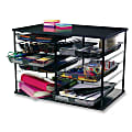 Rubbermaid® 12-Compartment Desktop Organizer, 16 7/16"H x 29 1/8"W x 7 1/8"D, Black 1 thumbnail image