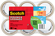 Scotch® Long Lasting Storage Packaging Tape, 1-7/8" x 49.2 Yd., Pack Of 6 Rolls