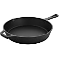 MegaChef 10" Round Pre-Seasoned Cast Iron Frying Pan, Black