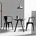 Glamour Home Baruna Metal Dining Accent Chairs, Black, Set Of 2 Chairs 1 thumbnail image