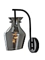 Adesso Tate Wall Lamp, 6-1/2”W, Mirrored Smoked Glass Shade/Black Base 1 thumbnail image