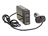 C2G Car Charger With Extensions For Passengers - Car power adapter - 5.8 A - 4 output connectors (USB) - black 1 thumbnail image