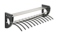 Safco® Mode Wall-Mount Coat Rack, 13"H x 49 1/2"W x 17 1/2"D, Black 1 thumbnail image