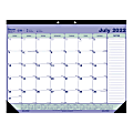 Blueline® Colorful 13-Month Academic Desk Calendar, 21-1/4" x 16", July 2022 to July 2023, CA181731