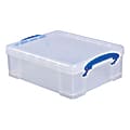 Really Useful Box® Plastic Storage Container, 8.1 Liters, 14" x 11" x 5", Clear