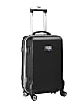 Denco Sports Luggage NCAA ABS Plastic Rolling Domestic Carry-On Spinner, 20" x 13 1/2" x 9", Tulsa Golden Hurricane, Black