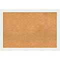 Amanti Art Cork Bulletin Board, 39" x 27", Natural, Vanity White Polystyrene Frame 1 thumbnail image