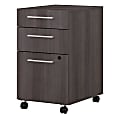 Bush Business Furniture 400 20-1/6"D Vertical 3-Drawer Mobile File Cabinet, Storm Gray, Delivery