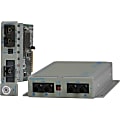 Omnitron Systems Single-Mode to Multimode Managed Fiber Converter - 2 x ST Ports - OC-3 - 18.64 Mile - Wall Mountable, Desktop 1 thumbnail image