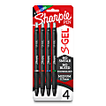 Sharpie® S Gel 0.7mm Pens, Medium Point, Black Barrel, Assorted Ink, Pack Of 4 Pens 1 thumbnail image