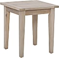 Linon Lascher Outdoor Wood Side Table, 20-1/4”H x 18”W x 18”D, Natural