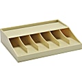 MMF Bill Strap Tray Rack - 6 Compartment(s) - 2.3" Height x 10.6" Width x 8.3" Depth - Counter, Shelf, Desktop - Putty - ABS Plastic - 1 / Each