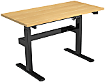 Flexispot Fleximounts Electric 48"W Height-Adjustable Steel Table, Brown/Black