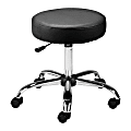 Lorell® Pneumatic-Height Stool, Backless, Black