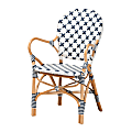 bali & pari Bryson Rattan Bistro Accent Chair, Blue/White 1 thumbnail image