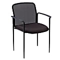 Lorell® Mesh Seat, Mesh Back Stacking Chair, 18 1/2" Seat Width, Black Seat/Black Frame, Quantity: 1 1 thumbnail image