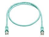 Eaton Tripp Lite Series Cat6a 10G Snagless UTP Ethernet Cable (RJ45 M/M), Aqua, 3 ft. (0.91 m) - Patch cable - RJ-45 (M) to RJ-45 (M) - 3 ft - UTP - CAT 6a - snagless, stranded - aqua