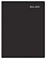 2024-2025 Office Depot® Brand 18-Month Academic Planner, 9" x 11", 30% Recycled, Black, July 2024 To December 2025