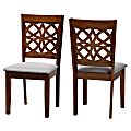 Baxton Studio Abigail Finished Wood Dining Accent Chairs, Gray/Walnut Brown, Set Of 2 Chairs 1 thumbnail image