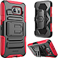 i-Blason Prime Carrying Case (Holster) Smartphone - Red - Shock Resistant, Impact Resistant - Polycarbonate, Silicone - Holster, Belt Clip