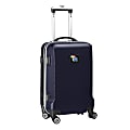 Denco Sports Luggage NCAA ABS Plastic Rolling Domestic Carry-On Spinner, 20" x 13 1/2" x 9", Kansas Jayhawks, Navy