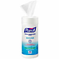 Gojo® Alcohol Hand Sanitizing Wipes - White - Pre-moistened, Durable, Lint-free, Textured, Fragrance-free, Dye-free, Non-sticky, Residue-free - 1 thumbnail image