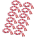 Champion Sports Plastic Segmented Jump Ropes, 7', Red/White, Pack Of 12 Jump Ropes 1 thumbnail image
