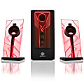 GOgroove BassPULSE - Speaker system - for PC - 2.1-channel - 20 Watt (total) - red 1 thumbnail image