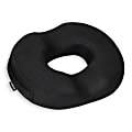 Mind Reader Donut Pillow Seat Cushion With Air-Cloud Technology, 2-3/4"H x 13-1/4"W x 16"D, Black 1 thumbnail image