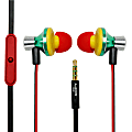 GOgroove AudiOHM iDX In-Ear Headphones, Rasta