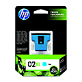 HP 02XL High-Yield Cyan Ink Cartridge, C8730WN